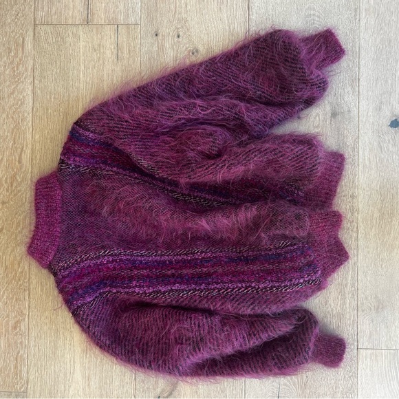 Jinx Senior Plum Knit Vintage Cardigan Sweater -size small - Picture 2 of 4